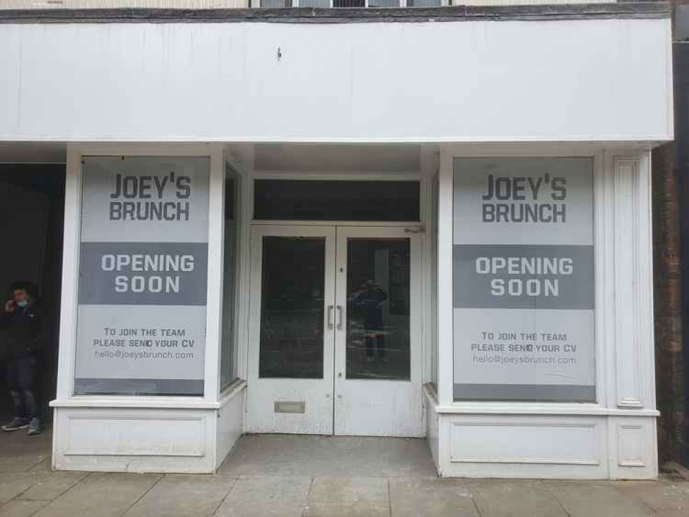 Hitchin: New place called Joey's Brunch set to join ranks of town centre eateries. PICTURE: Joey's Brunch on Hitchin High Street 'opening soon. CREDIT: @HitchinNubNews Hitchin: New place called Joey's Brunch set to join ranks of town centre eateries. PICTURE: Joey's Brunch on Hitchin High Street 'opening soon. CREDIT: @HitchinNubNews