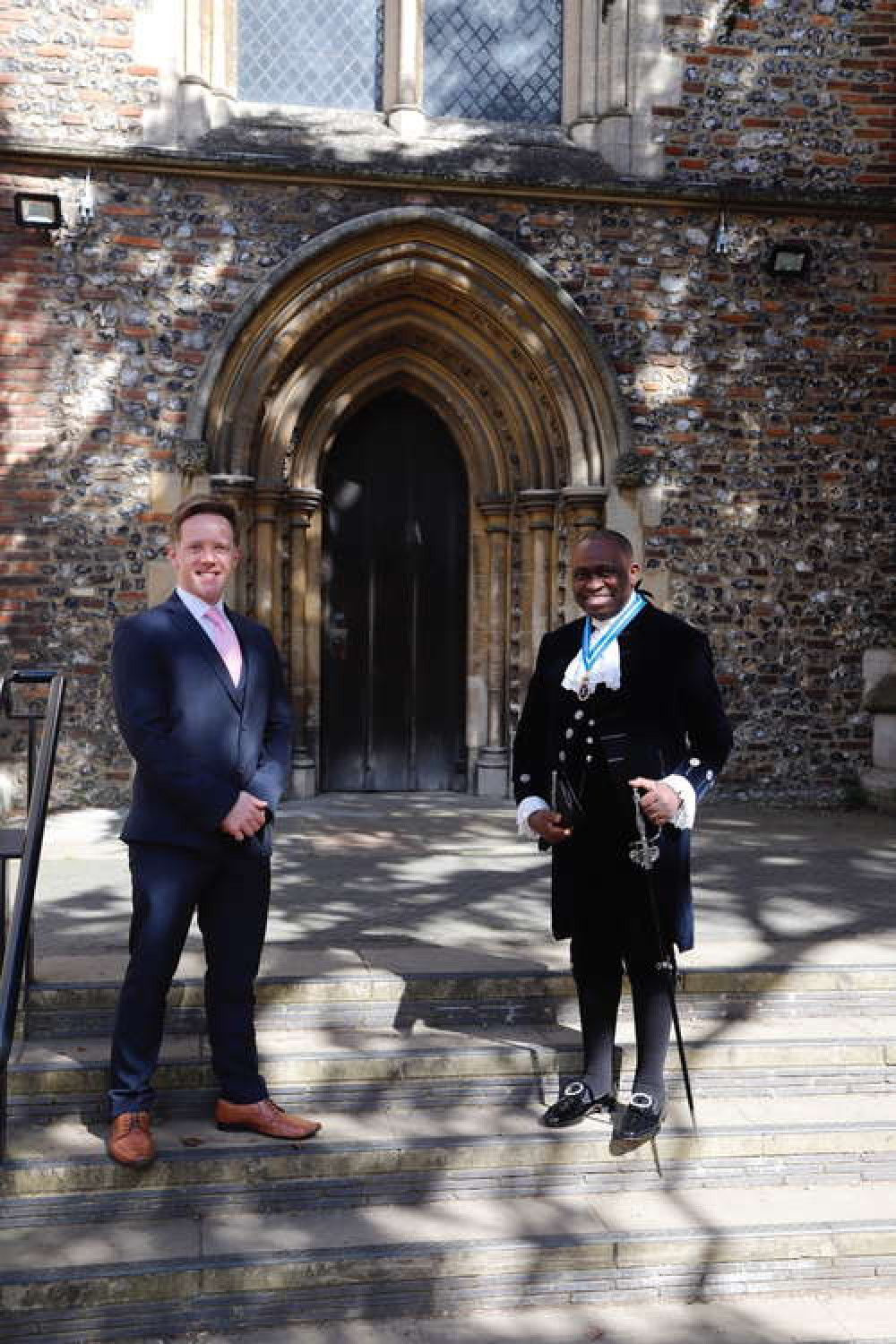 Hitchin youth charity director called to serve and support the High Sheriff! PICTURE: Kieran Murphy with High Sheriff Lionel Wallace