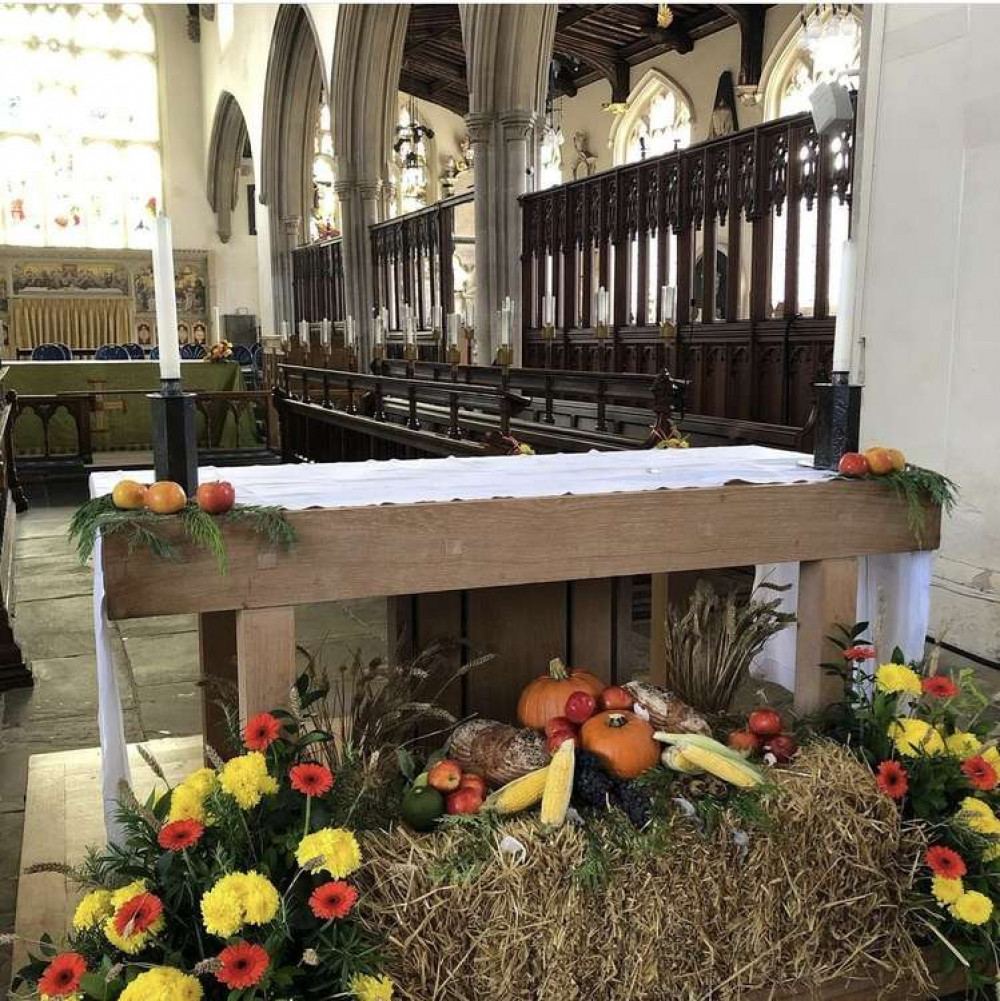 Hitchin: St Mary's celebrate Harvest Festival this week. CREDIT: St Mary's Church Instagram