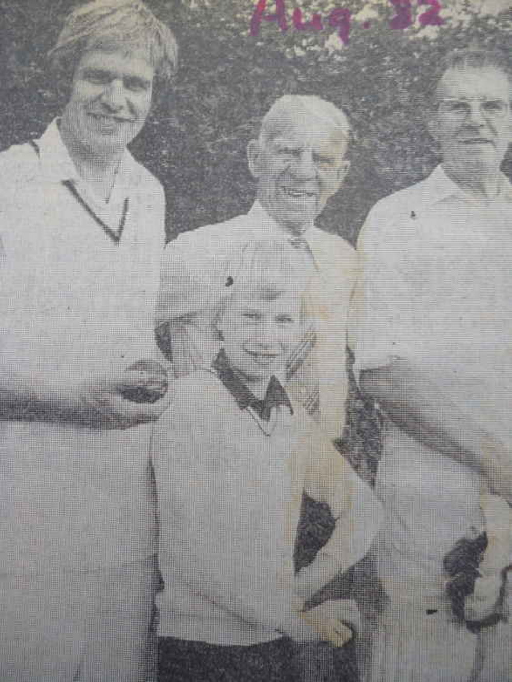 "Four generations of the Moulding family playing cricket"