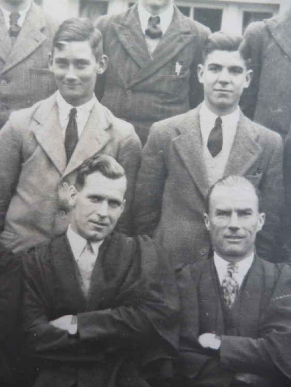Colyton Grammar School 1938. Billy Massam – front left, Billy Jowett – front right, my father behind Billy Jowett Colyton Grammar School 1938. Billy Massam – front left, Billy Jowett – front right, my father behind Billy Jowett