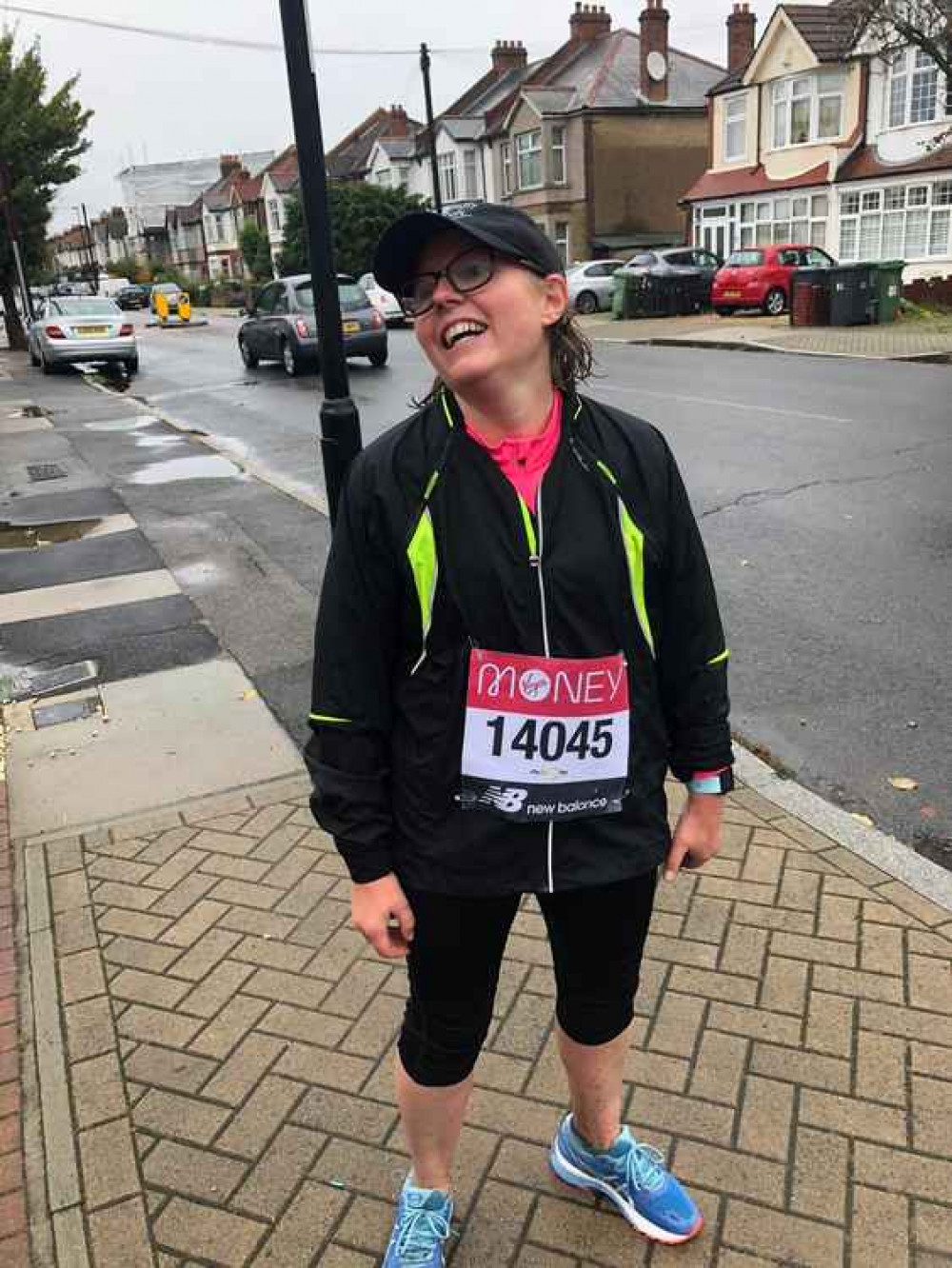 Liz in training before Sunday's marathon