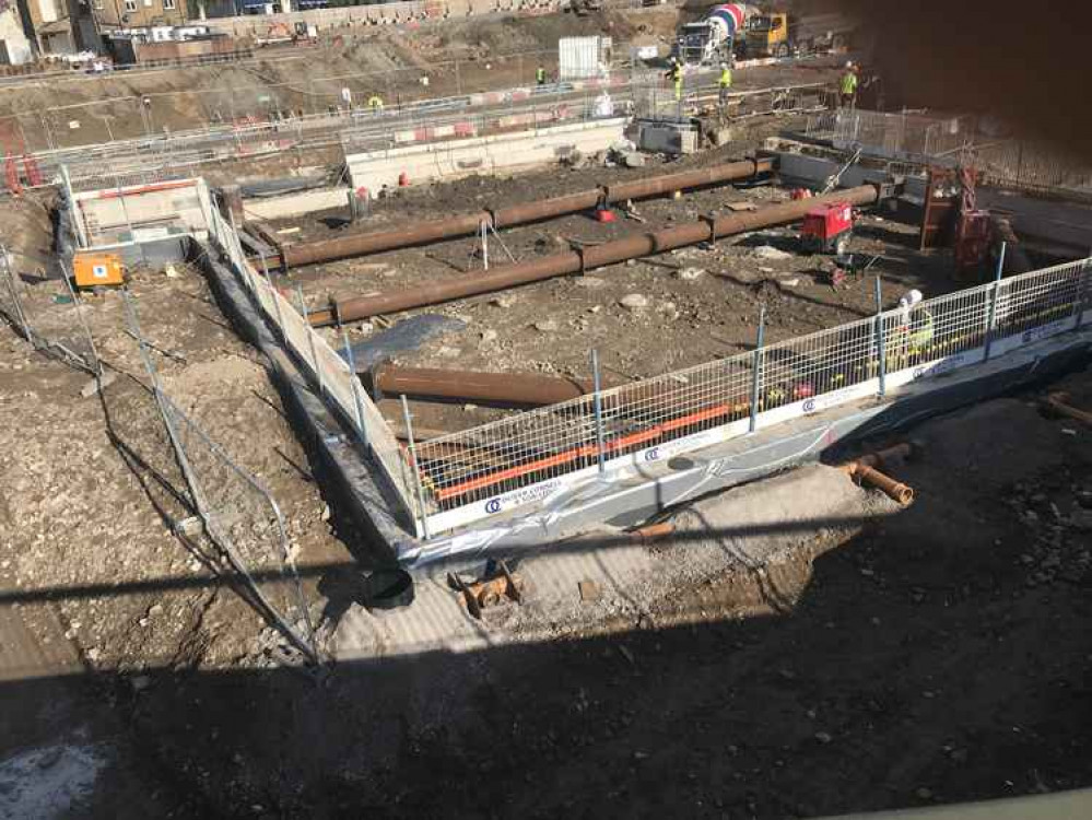 Piping being laid on the Ballymore site