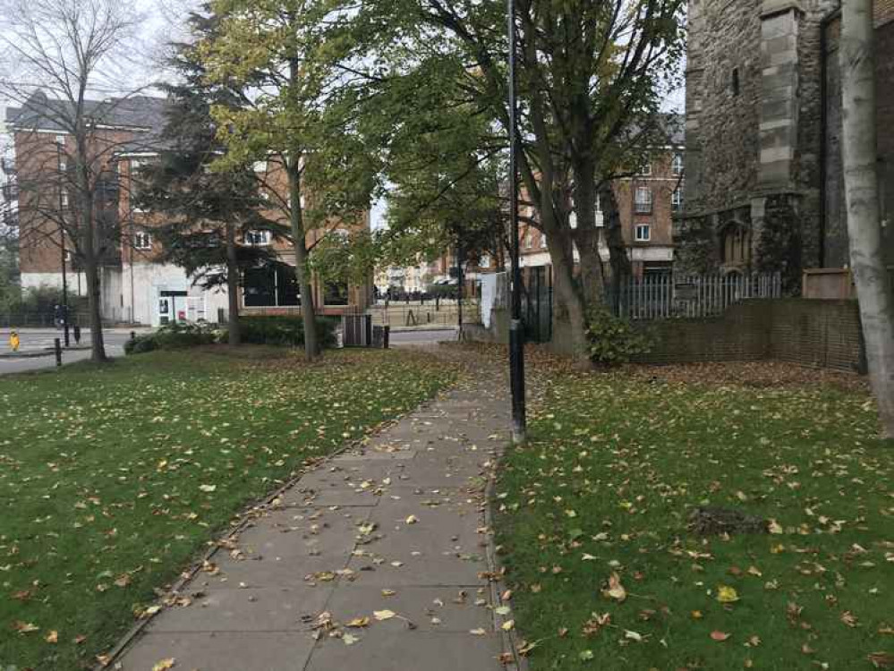 Autumn leaves in Augustus Close