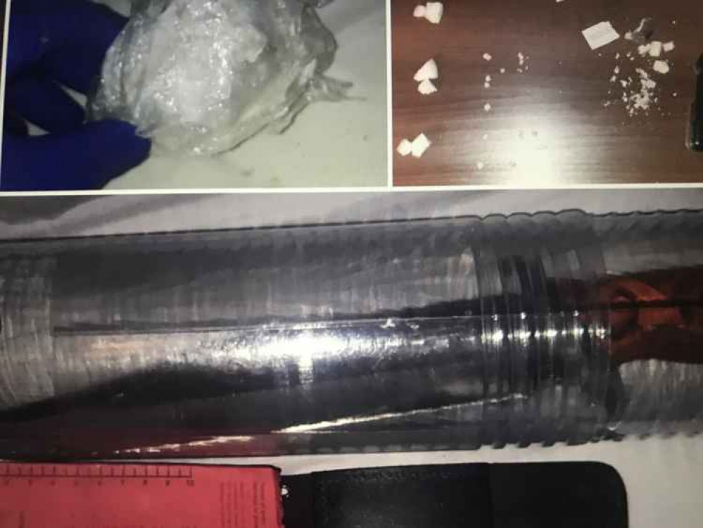 A large zombie knife was also seized by police