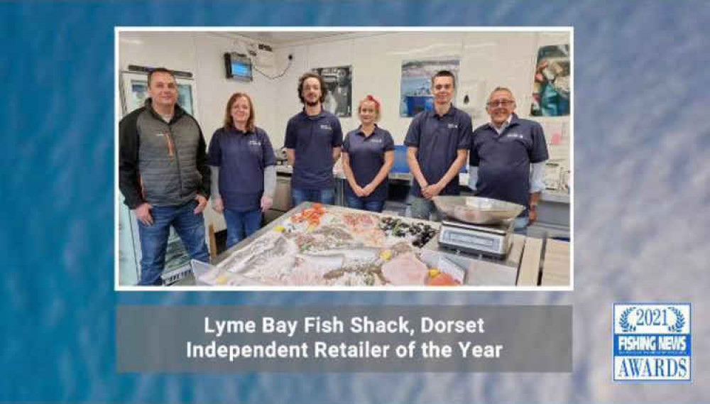 Nigel Birt, Corinne Birt, Tom Morrell, Tiffany Hyde, Sam Birt and Martin Bell from Lyme bay Fish Shack Nigel Birt, Corinne Birt, Tom Morrell, Tiffany Hyde, Sam Birt and Martin Bell from Lyme bay Fish Shack