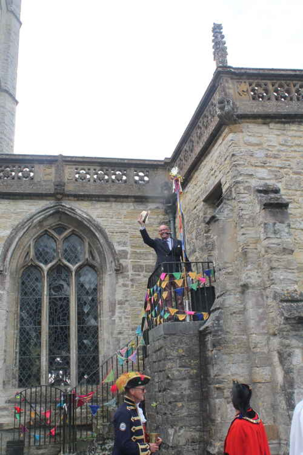 'The Glove Is Up' - the ceremonial having been performed by the Lord of the Manor Jim Rowe