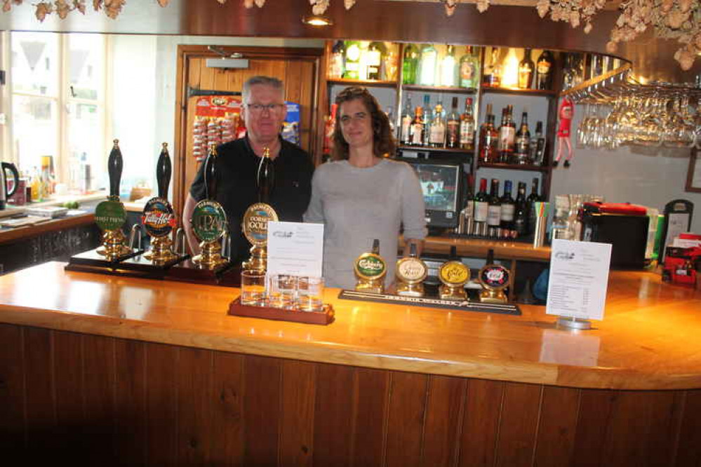 Georgie Belle and Stephen Clark pictured at the New Inn shortly after taking over the pub Georgie Belle and Stephen Clark pictured at the New Inn shortly after taking over the pub