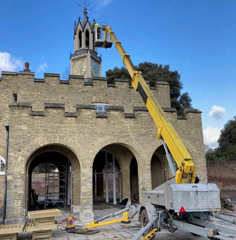 The clock is manually put forward in Syon Park