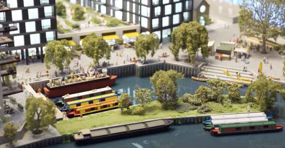 Visualisation of The Brentford Project on the waterfront