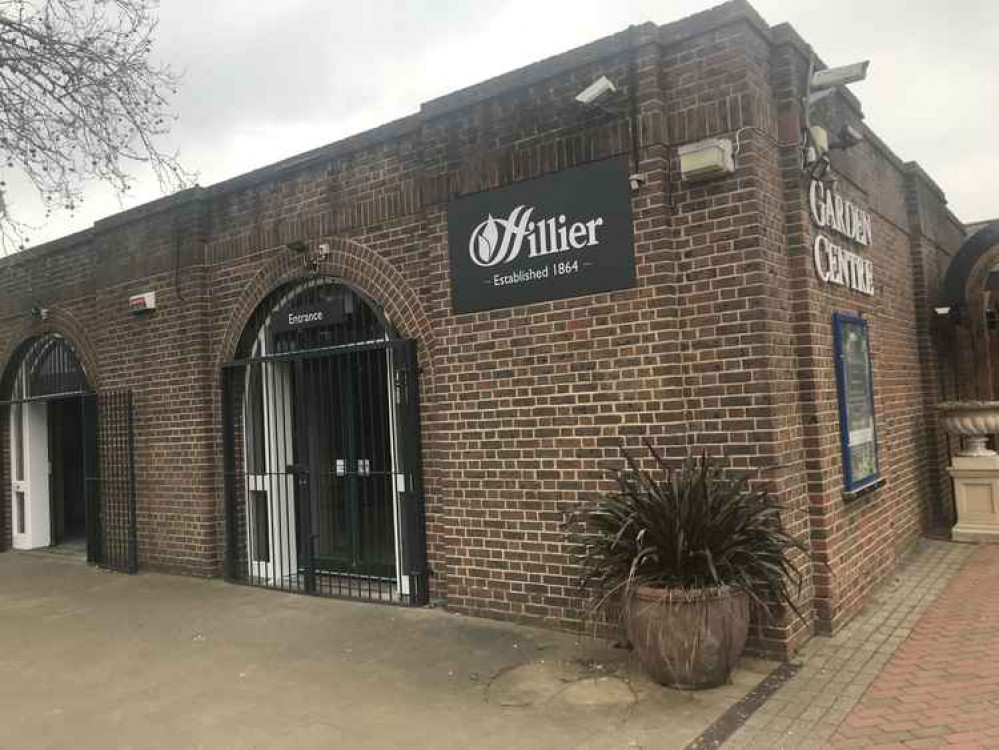 Hillier signage on the Syon Park shop