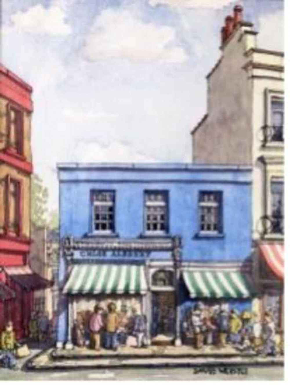 Portobello Road watercolour painting by David Webster