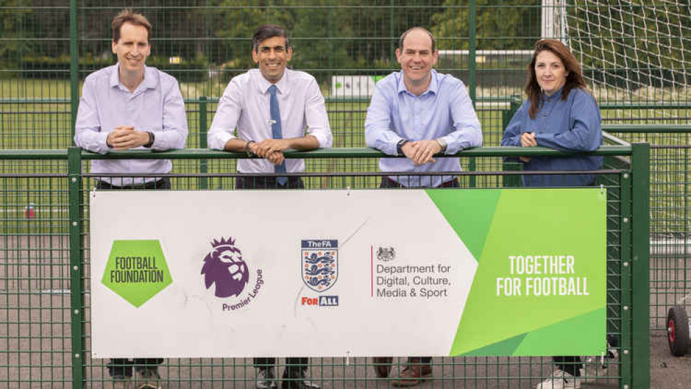 The Chancellor believes that the new Sports Hub at Gunnersbury Park could help England's bid for the 2030 World Cup. Image Credit: FA Twitter