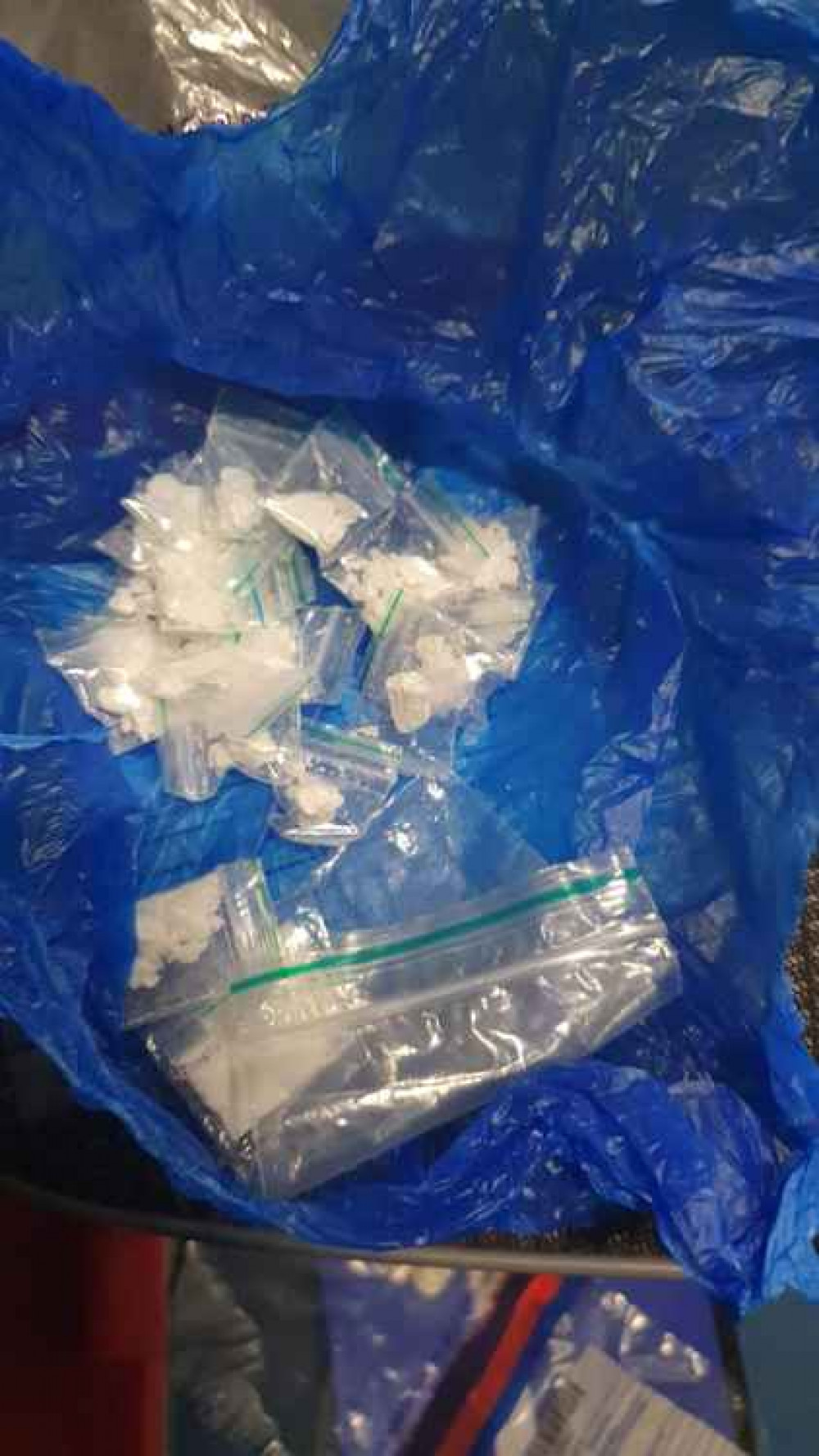 The officers found several bags of cocaine when searching the two men. Image Credit: Hounslow Police