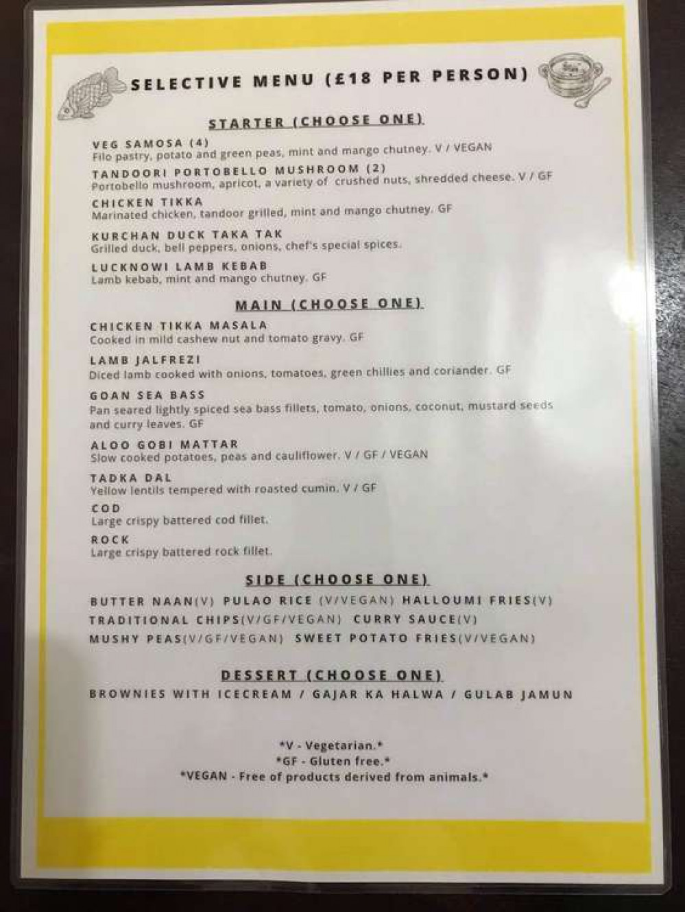 The Selective Menu available at the restaurant. Image Credit: Prasana Ackling