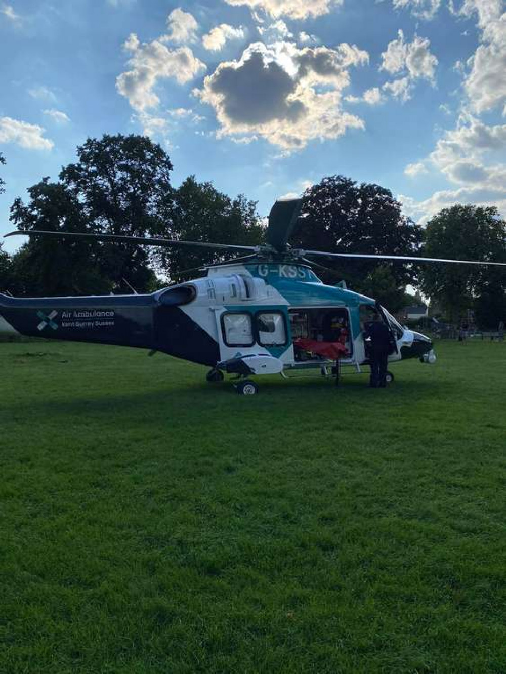 Luckily the rider's injuries are not believed to be life threatening. Image Credit: Melanie Hutton Luckily the rider's injuries are not believed to be life threatening. Image Credit: Melanie Hutton