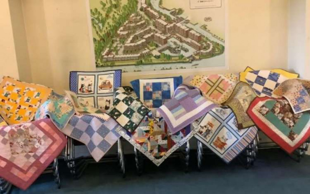 50 baby quilts collected. Credit: Ade Greenhalgh.