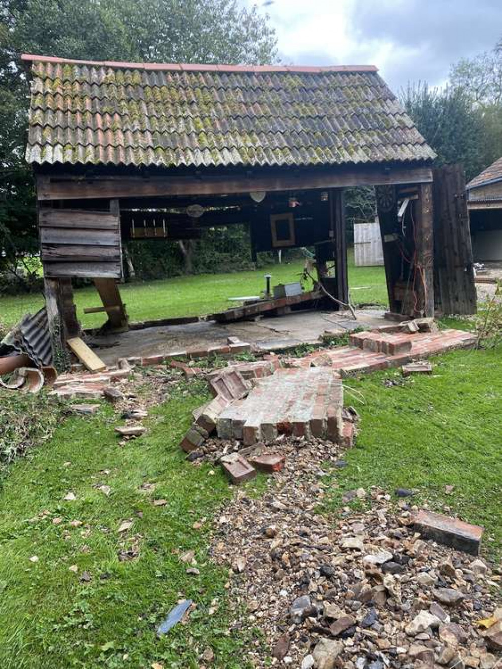 Severe damage caused to outbuildings at Millwater House during last week's storms