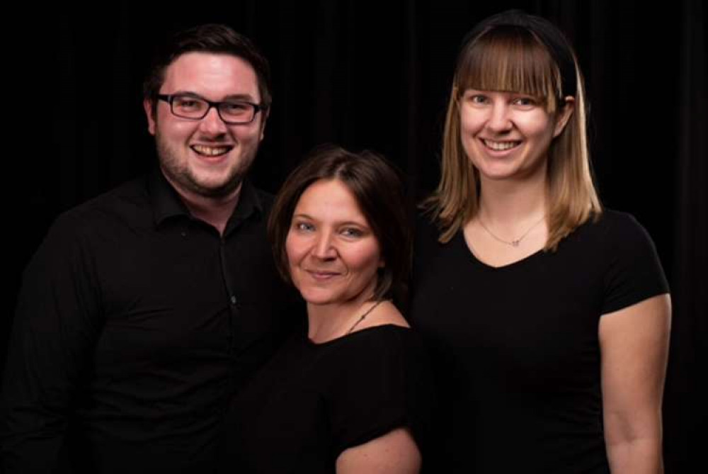 The production team of Joe Binmore (musical director), Kelly Apps (director) and Jodie Glover (choreographer) The production team of Joe Binmore (musical director), Kelly Apps (director) and Jodie Glover (choreographer)