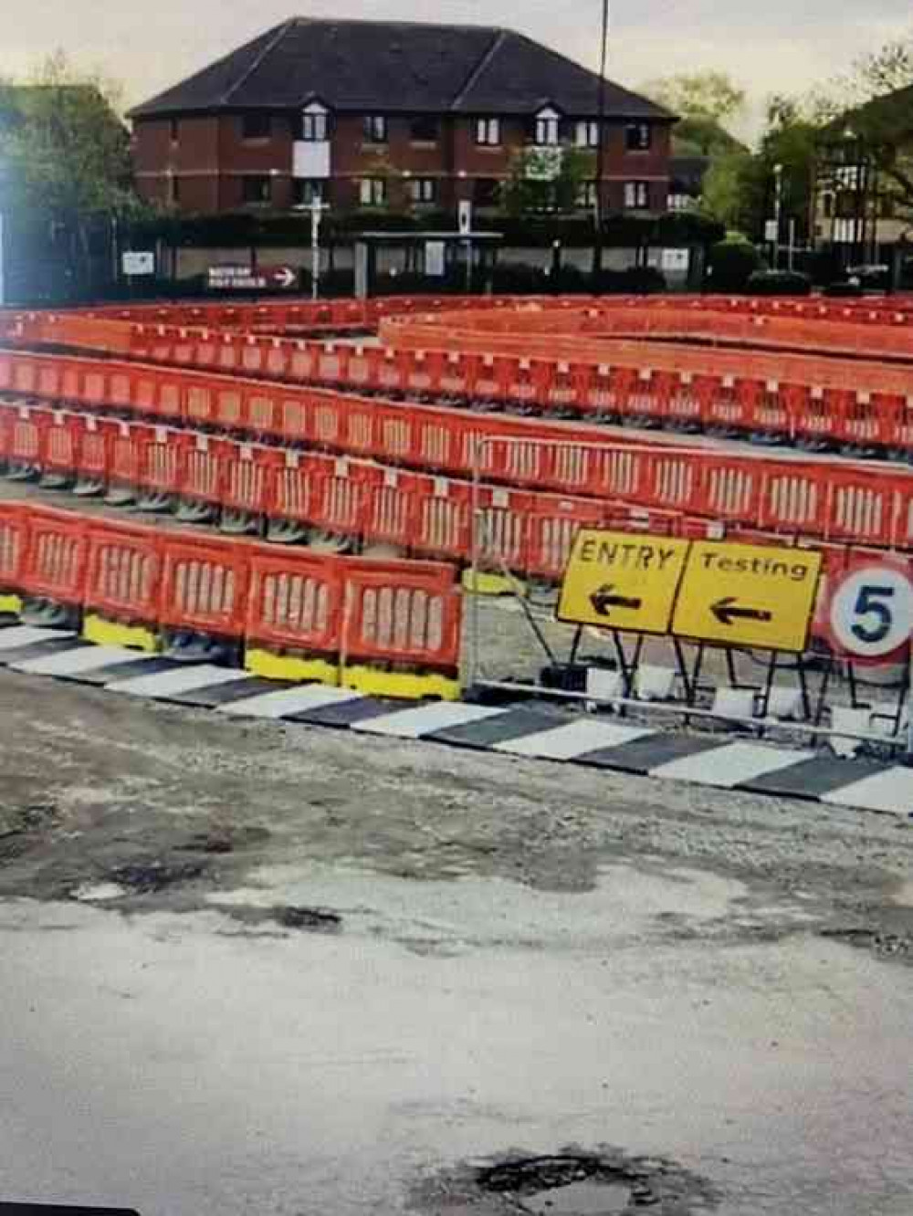 Network of barriers and signs built for new Twickenham testing centre at rugby HQ