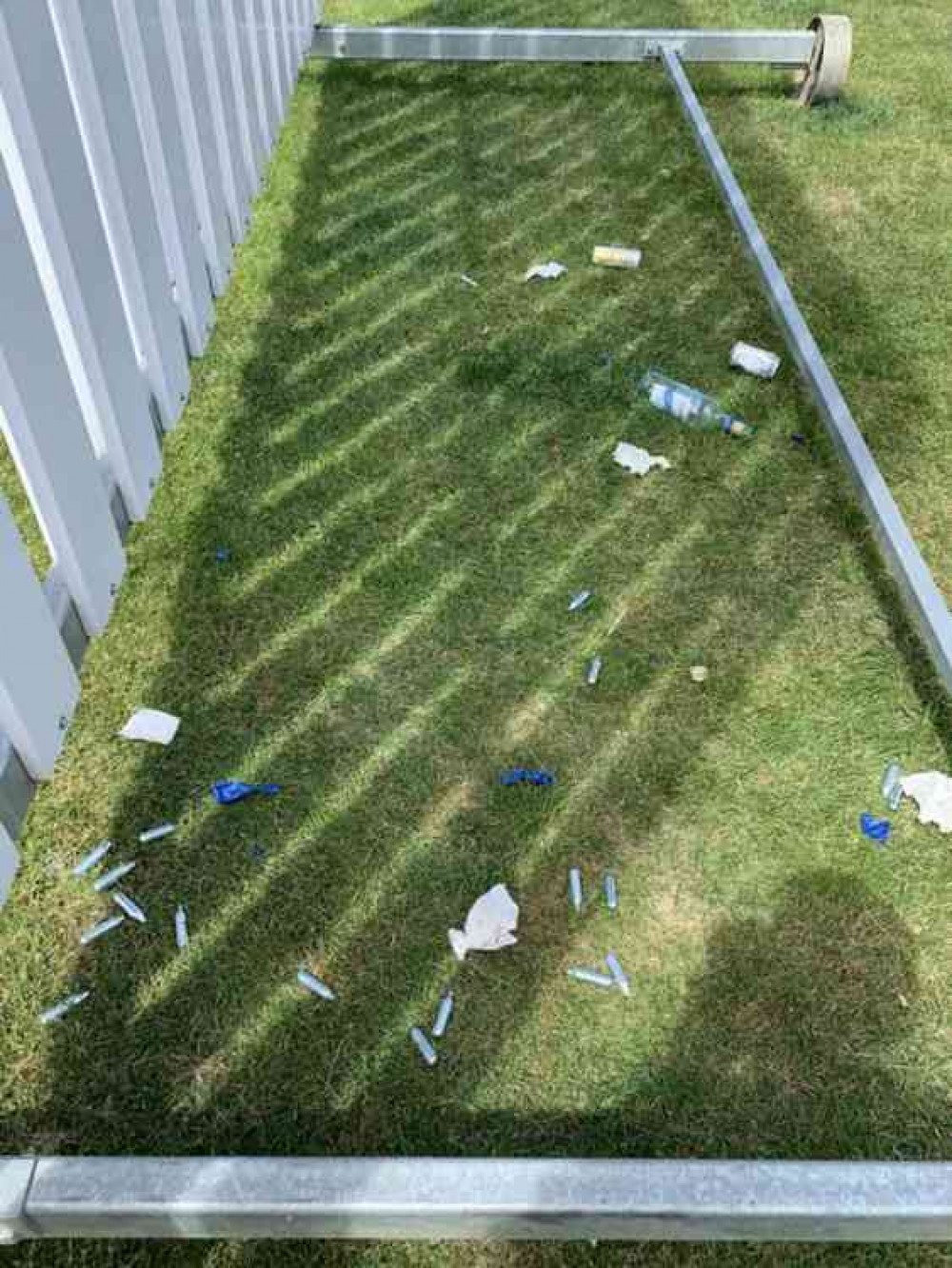 Drug debris including syringes dumped in the nets