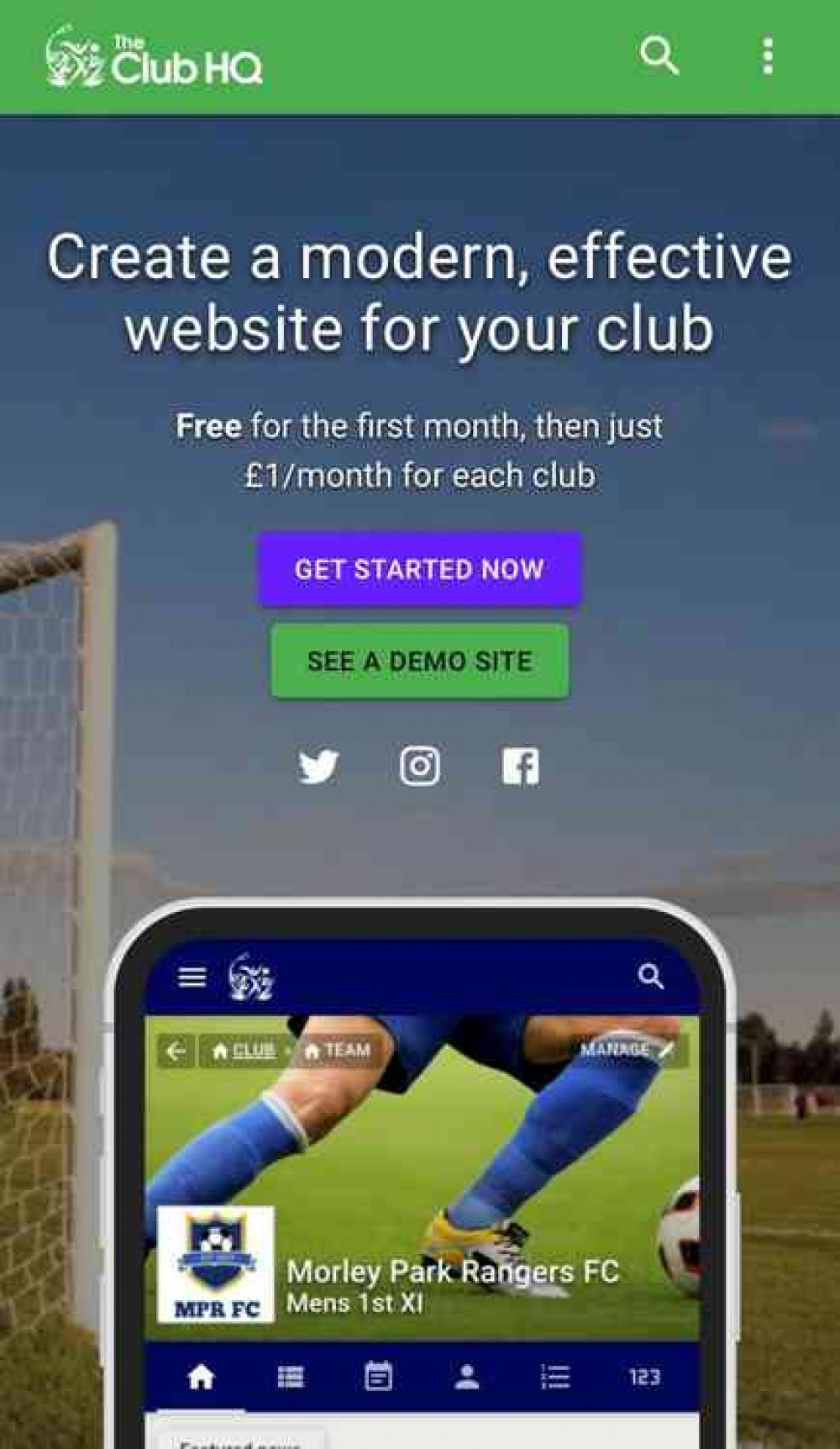 The Club HQ - homepage