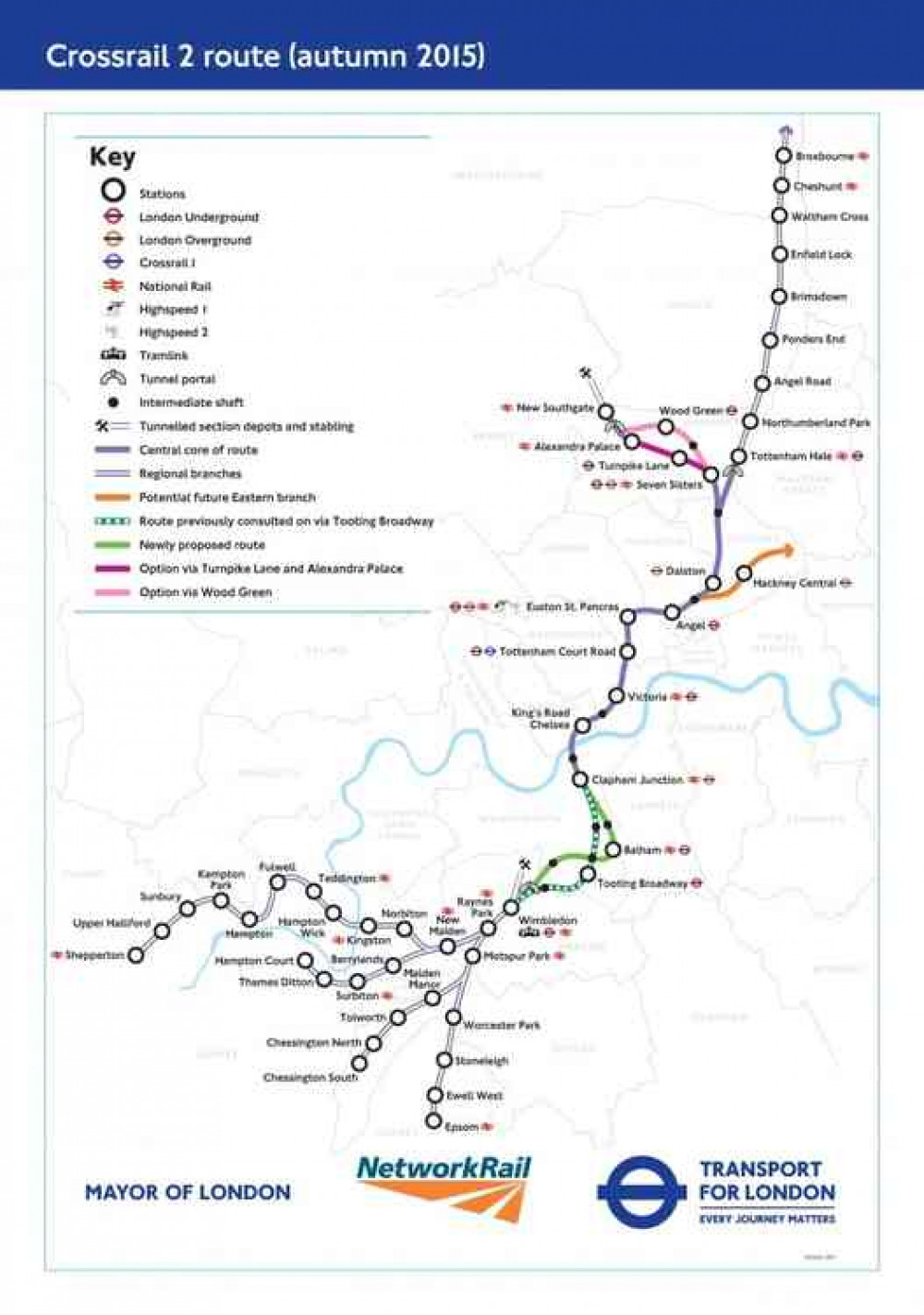 Crossrail 2 map