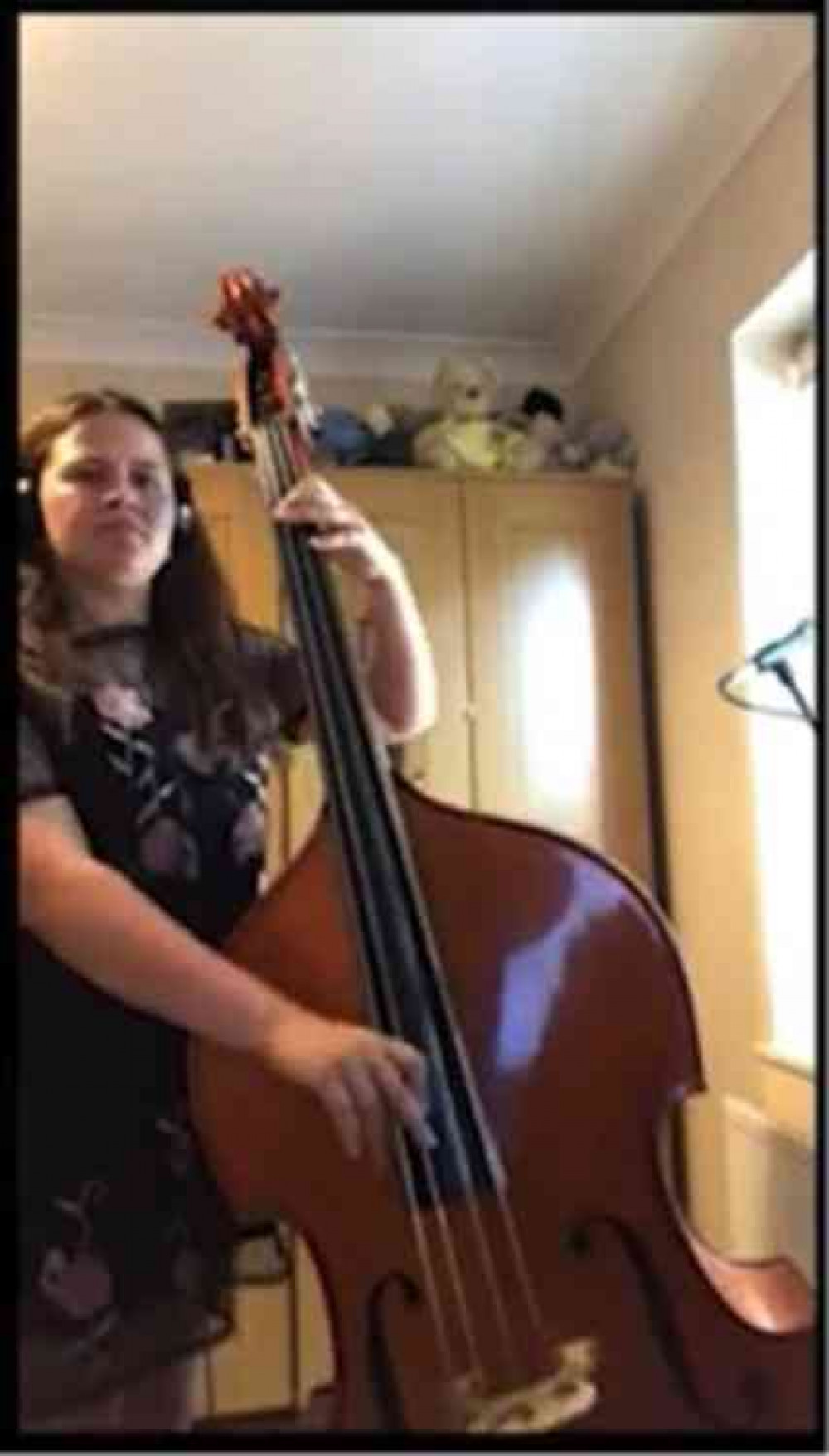 Lucy on the double bass