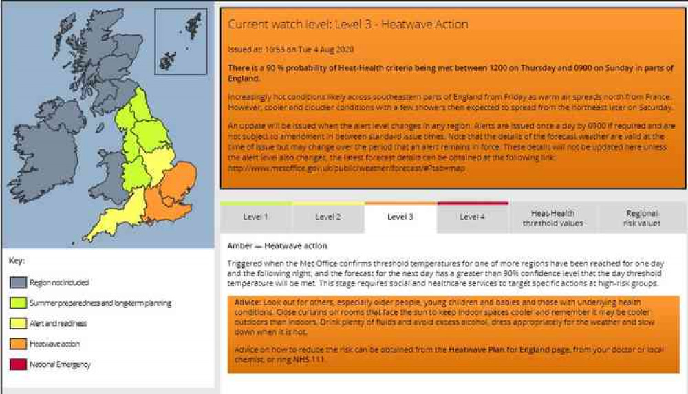 Met Office's warning