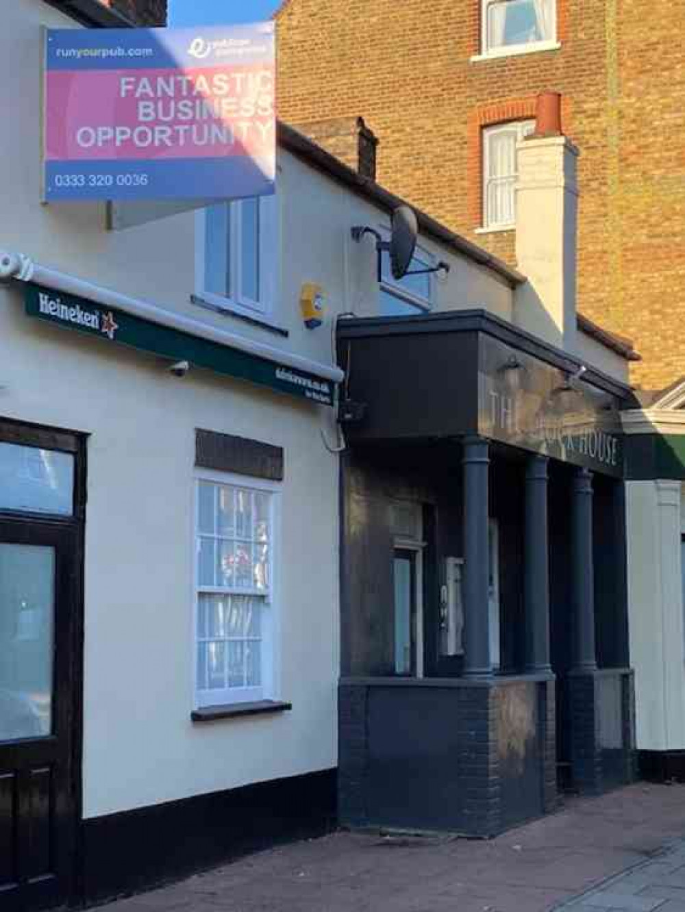 Fantastic Business Opportunity sign today outside close pub