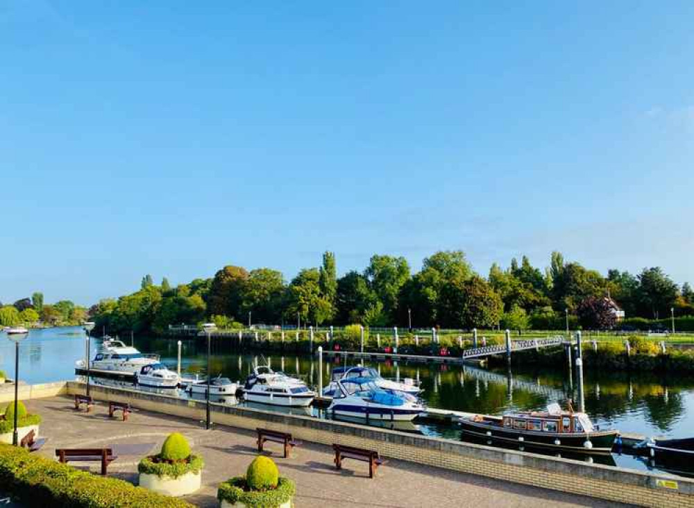 The fabulous view of the Thames from the Wharf