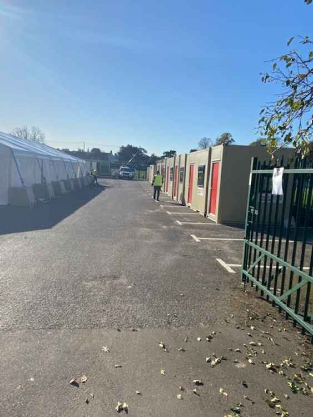 St Mary's Uni closed their car park so the testing facility can operate