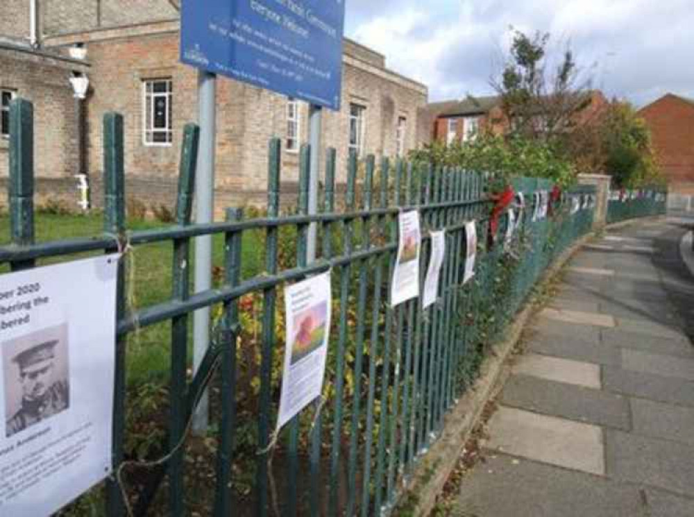 The tributes outside St Marks Church