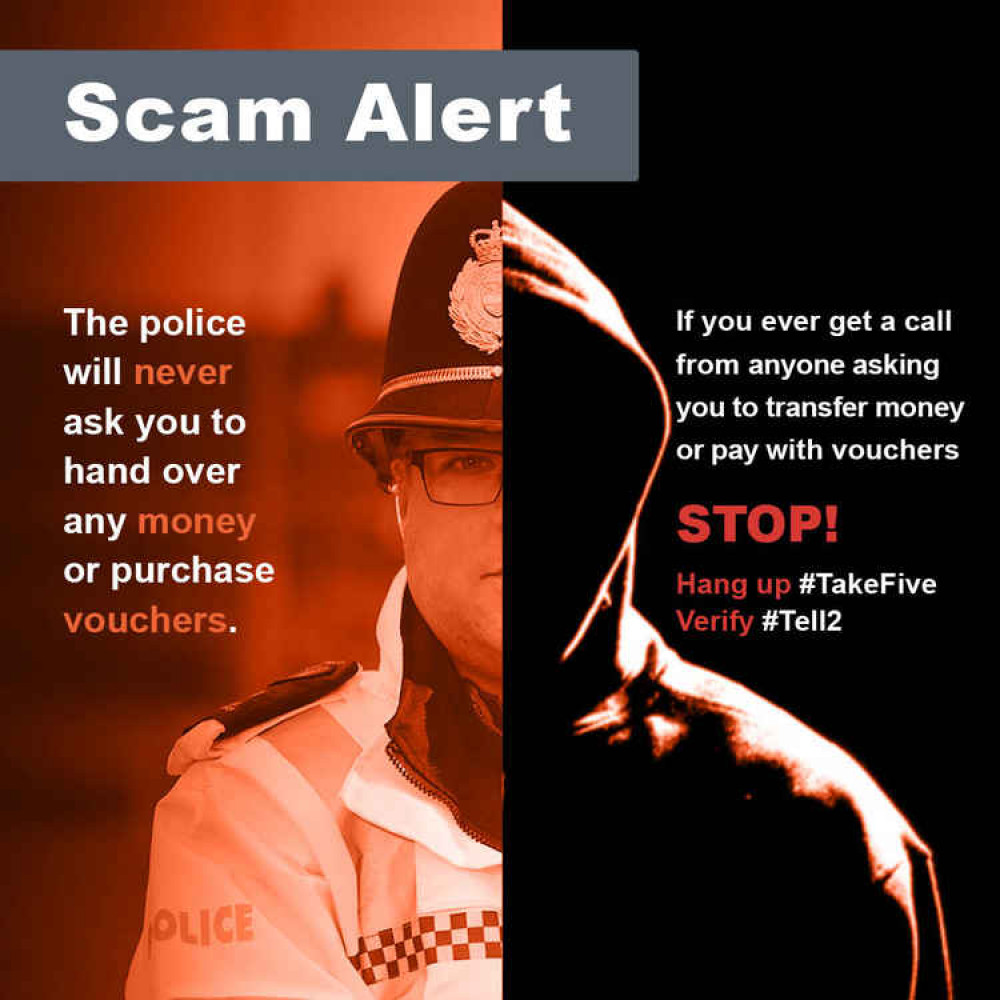 A poster warning of fraud A poster warning of fraud