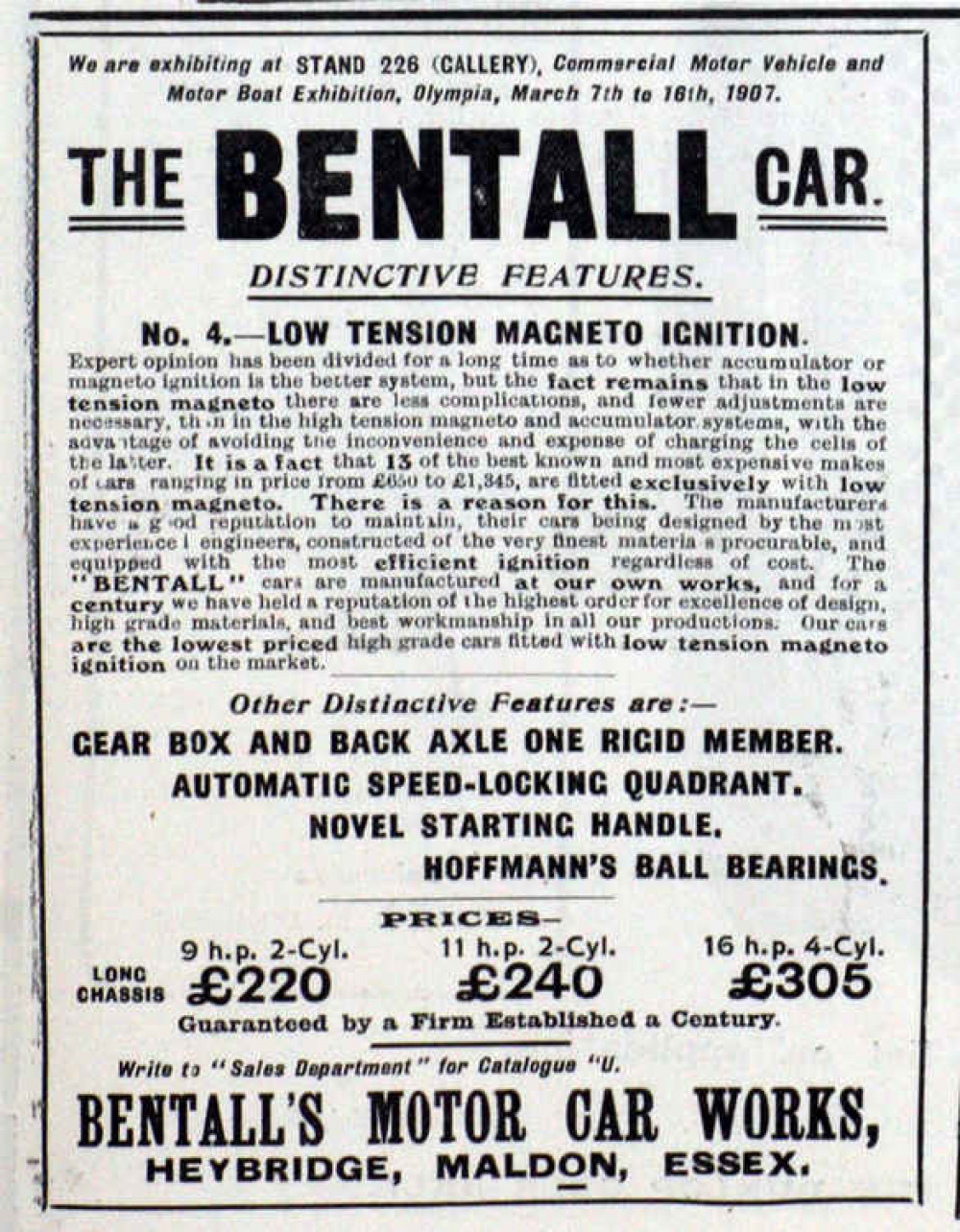 An advert illustrating the range of cars