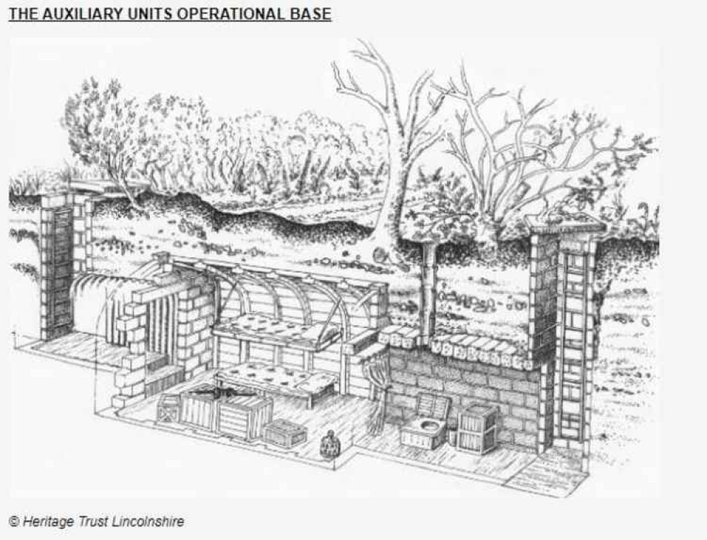 A typical design for an underground Operational Base (British Resistance Archive) A typical design for an underground Operational Base (British Resistance Archive)