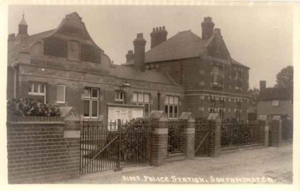 The former Southminster Police Station on a vintage postcard