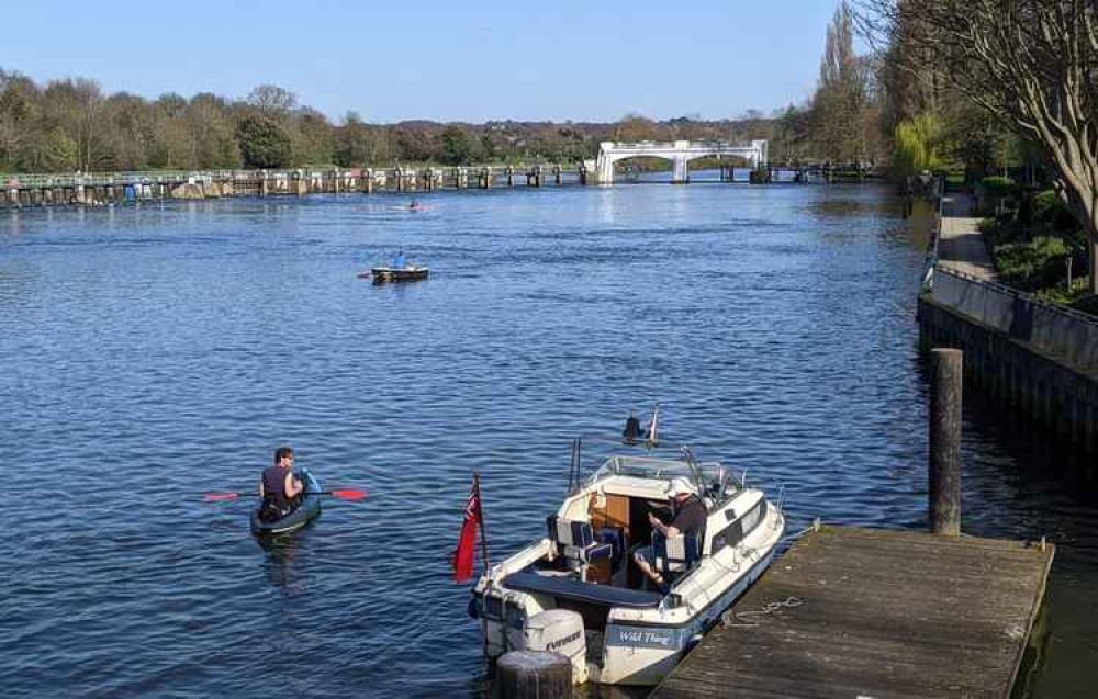 Boaters were out enjoying the last of the sun