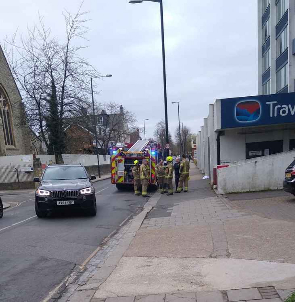 Firefighters were called to the Teddington Travelodge on Station Road