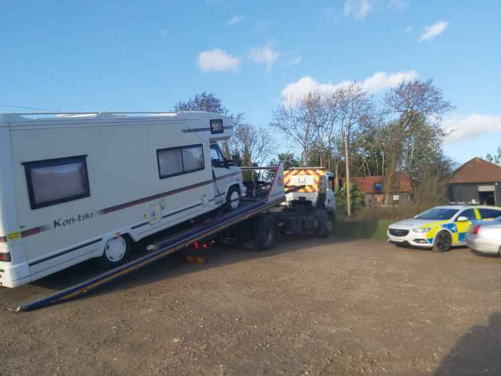 The motor home was taken at an address in Bradwell-on-Sea and recovered the next day in Danbury