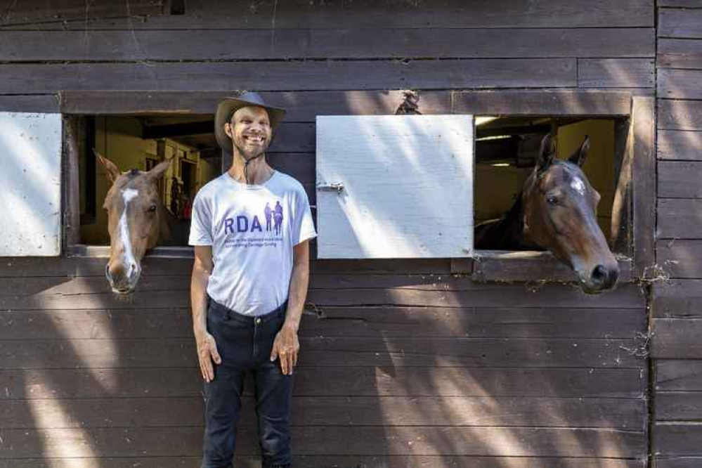 Park Lane Stables volunteer Daniel took Cathy on a tour of their temporary new home (Credit: Cathy Cooper)