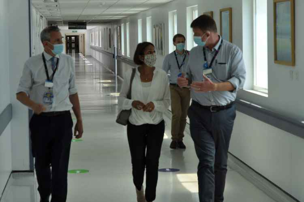 Wilson thanked staff at West Middlesex Hospital for their efforts during the pandemic (Credit: Office of Munira Wilson MP)