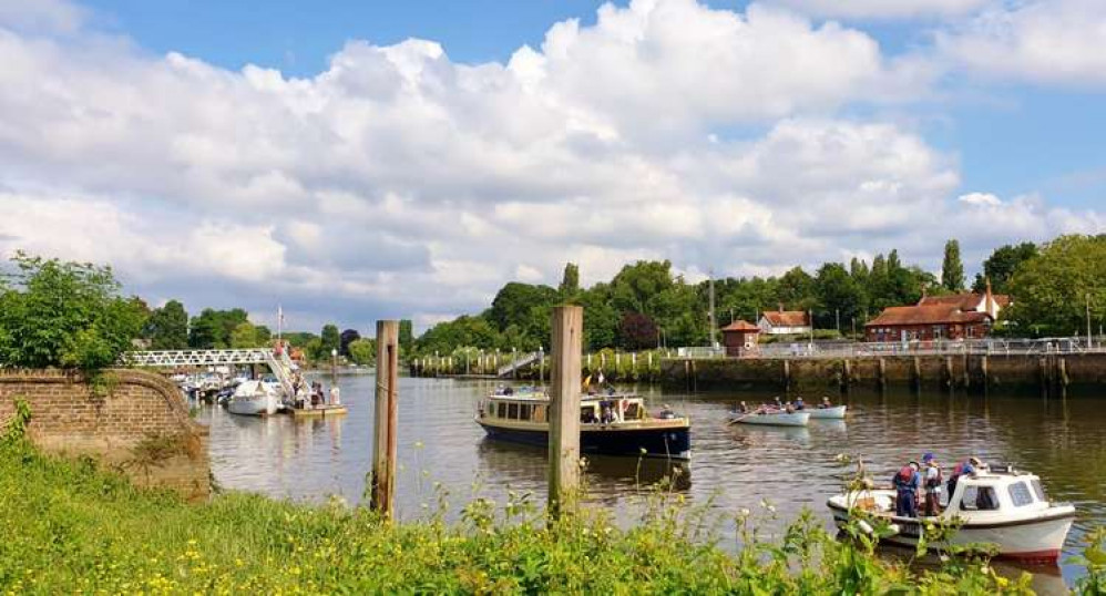 A photo from this year's river blessing (Credit: Sylvie Varloud-Deslande)