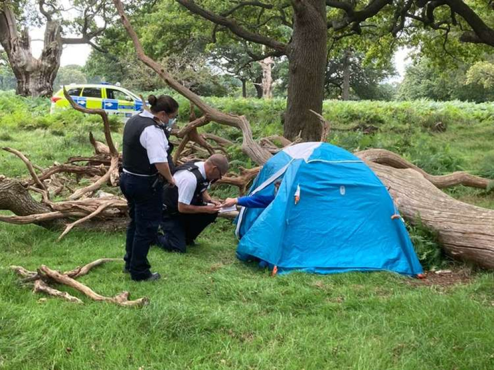 Police have issued a statement on camping in the Royal Parks (Image: Royal Parks Police)