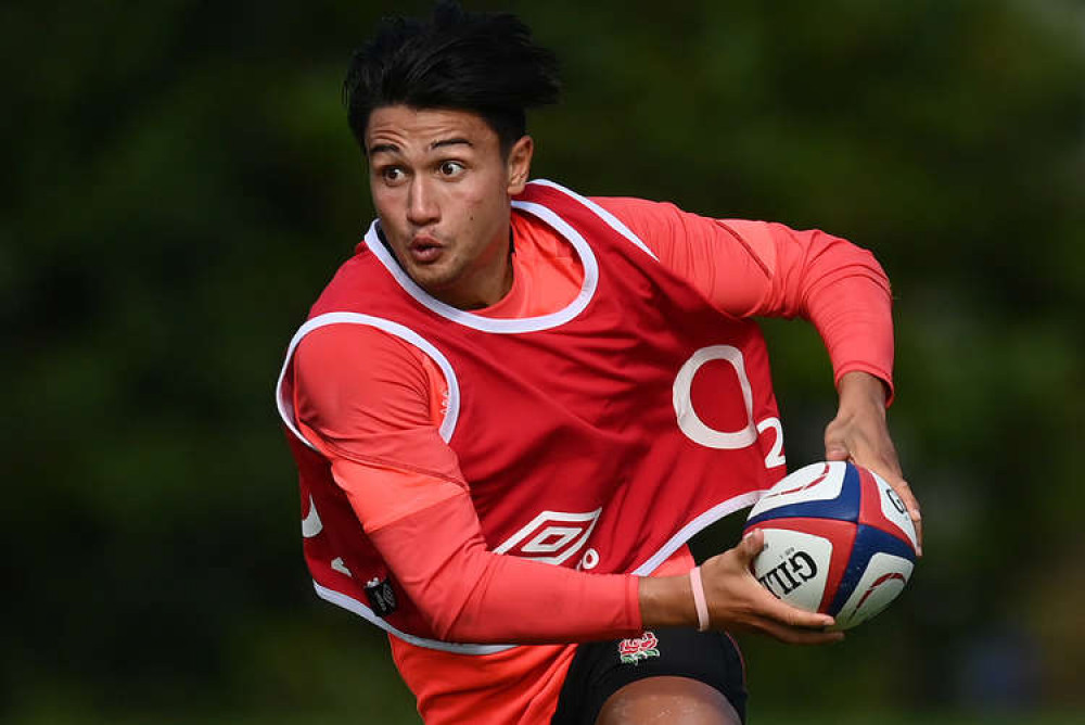 Quins fly-half Marcus Smith trains with England at the Lensbury Club, Teddington (Photo: Courtesy of the RFU)