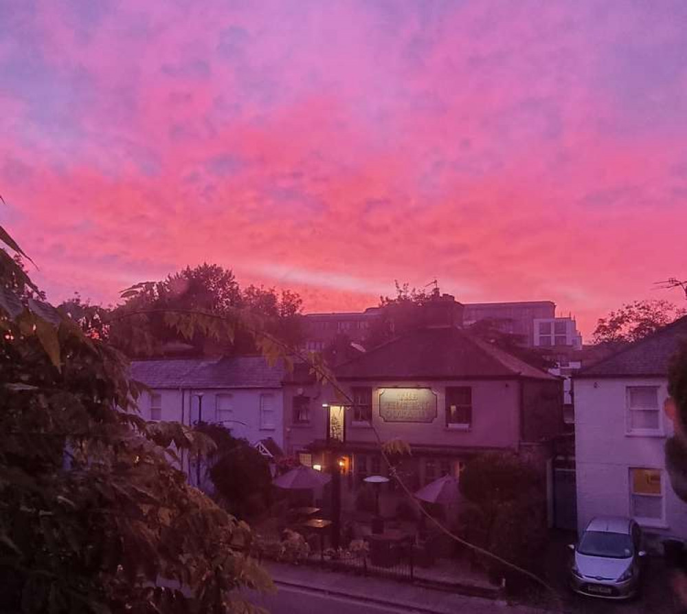 The gorgeous colours could be seen over Teddington Lock (Image: Claire Little)