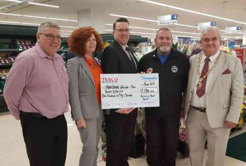 Pictured left to right - Mark Dowell ( Tesco Honiton ) Caroline Koleck (HTC) Duncan Sheridan-Shaw (bit of both) John Cox ( Wado-Kai ) John Zarczynski (HTC)