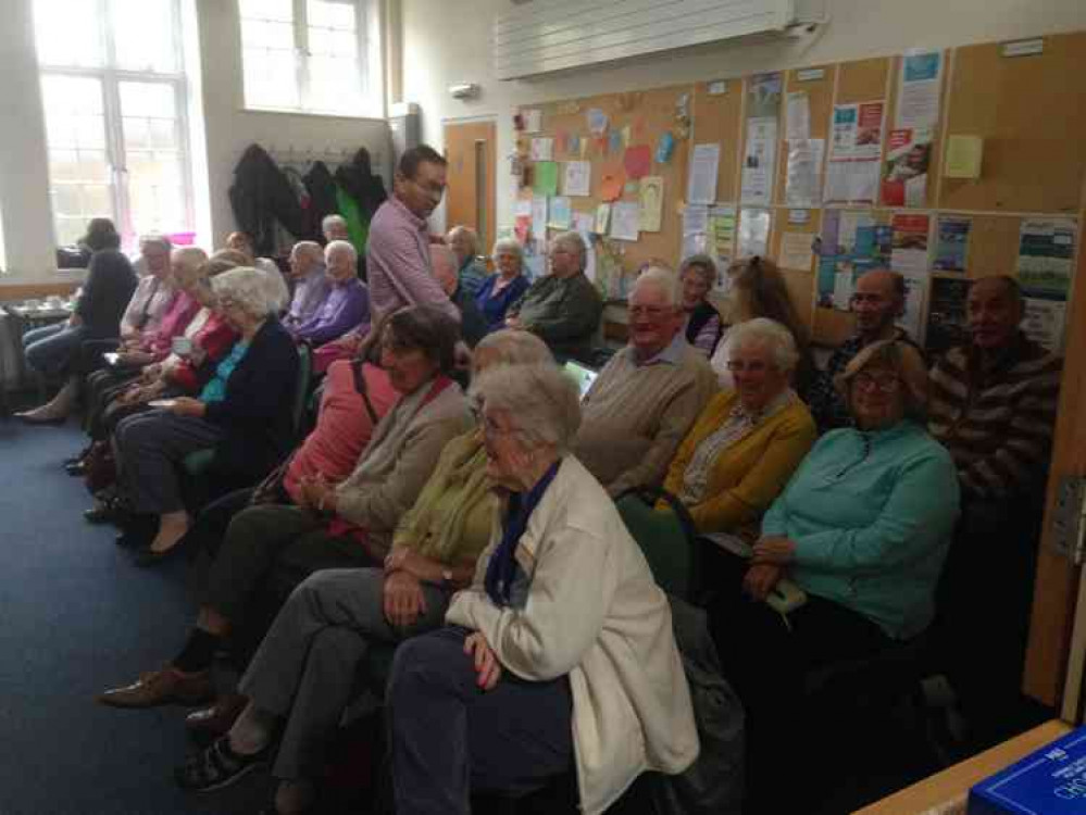 Carers enjoying Pete Youngman from AONB talk. Carers enjoying Pete Youngman from AONB talk.