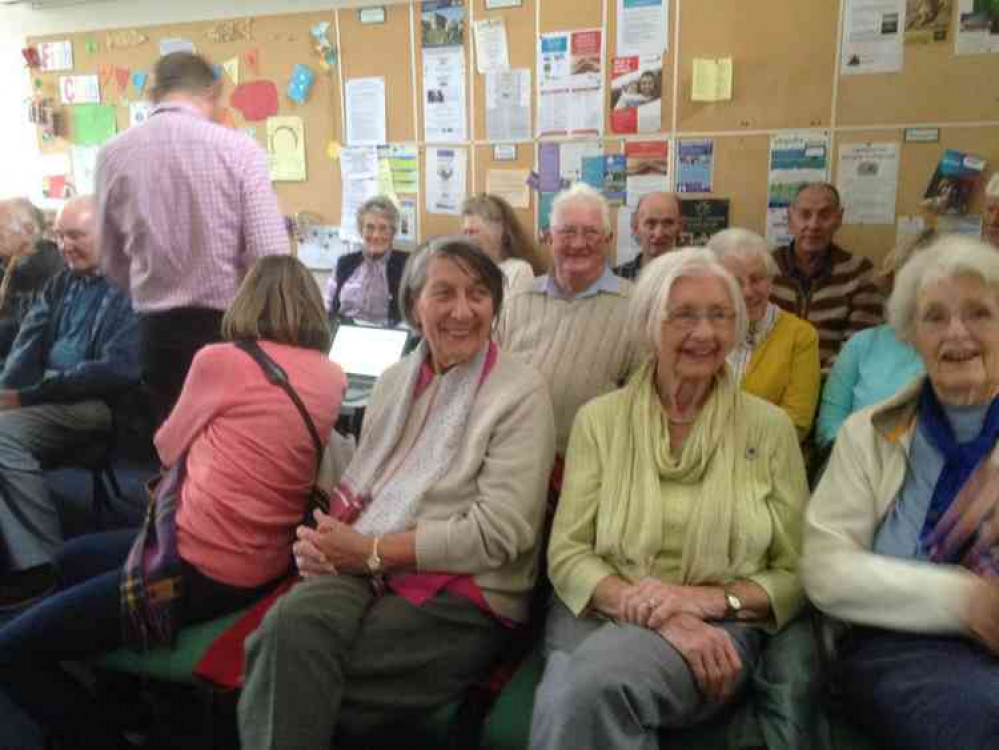 Honiton Carers waiting patiently for Pete Youngman to start his wonderful slide show. Honiton Carers waiting patiently for Pete Youngman to start his wonderful slide show.