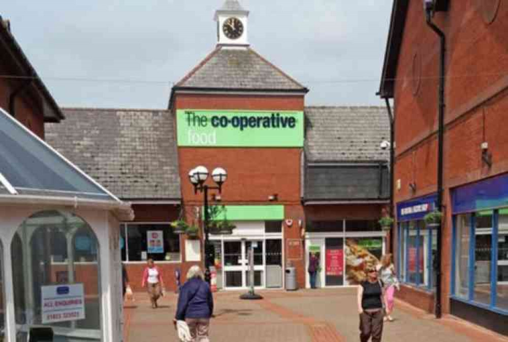 Honiton's Co-operative Food store, Lace Walk. Picture courtesy of Martin Bodman.